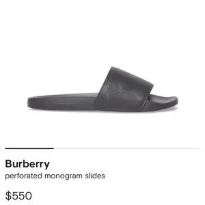 Burberry TB perforated monogram slides with matching socks (men’s) Burberry Men main image 4